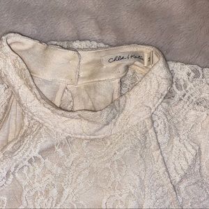 Cream Lace Halter Top